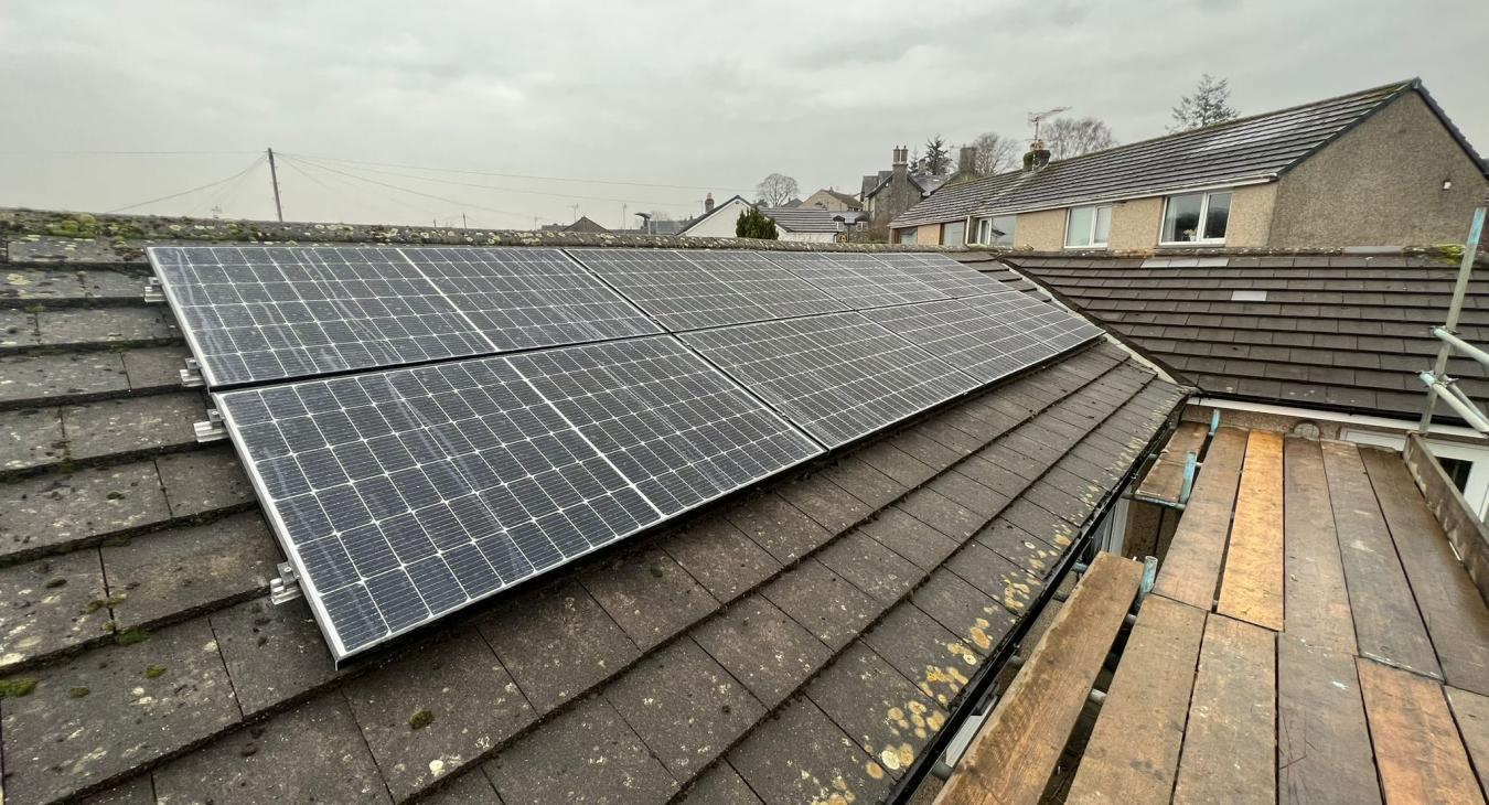 Solar PV panel installation in Kendal