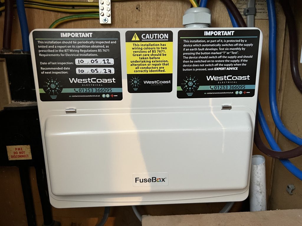 fusebox install by West Coast Electrical & renewables 