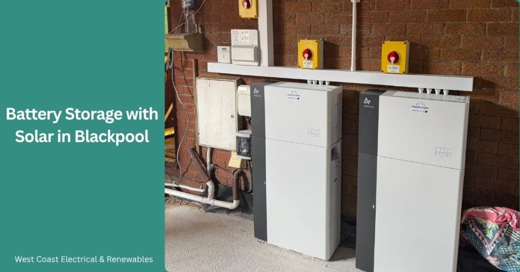 Solar battery storage unit installed as part of a home energy system