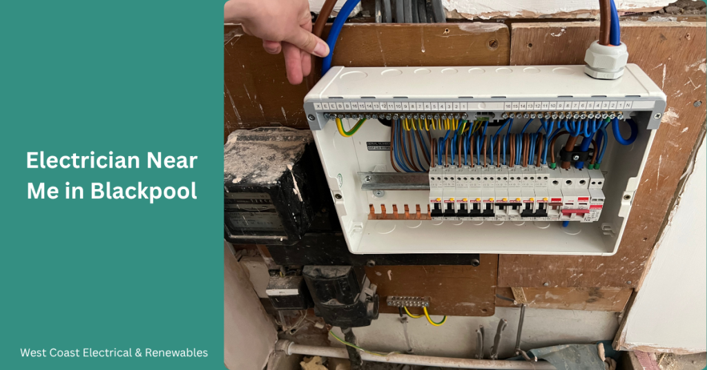 Local electrician in Blackpool installing a new consumer unit – West Coast Electrical