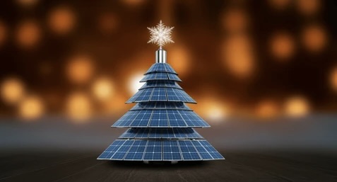 renewable solar chiristmas tree