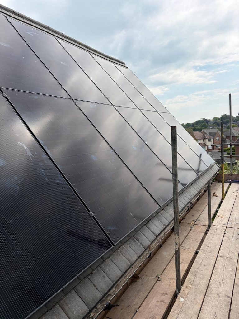 Solar panels and cloudds