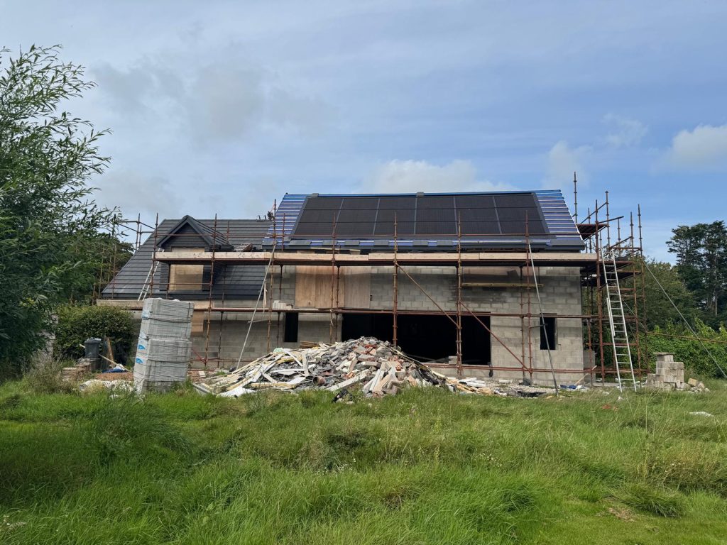 in roof on solar bungalow